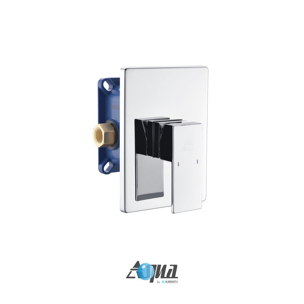 Kube Bath Aqua Piazza by KubeBath 1-Way Rough-In Valve With Cover Plate, Handle and Diverter - Chrome (ASV141)