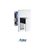 Kube Bath Aqua Piazza by KubeBath 1-Way Rough-In Valve With Cover Plate, Handle and Diverter - Chrome (ASV141)