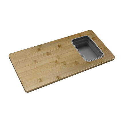 AZUNI 17 inch Workstation Sink Bamboo Cutting Board set with 1 Collapsible Container  A-912 - Plumbing Market