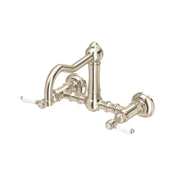 Acqui® Wall Mount Bridge Kitchen Faucet With Column Spout - Plumbing Market