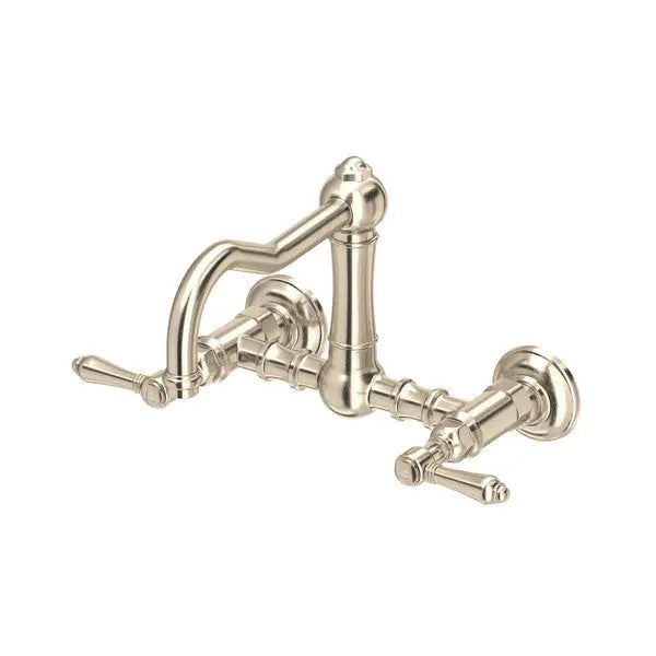 Acqui® Wall Mount Bridge Kitchen Faucet With Column Spout - Plumbing Market