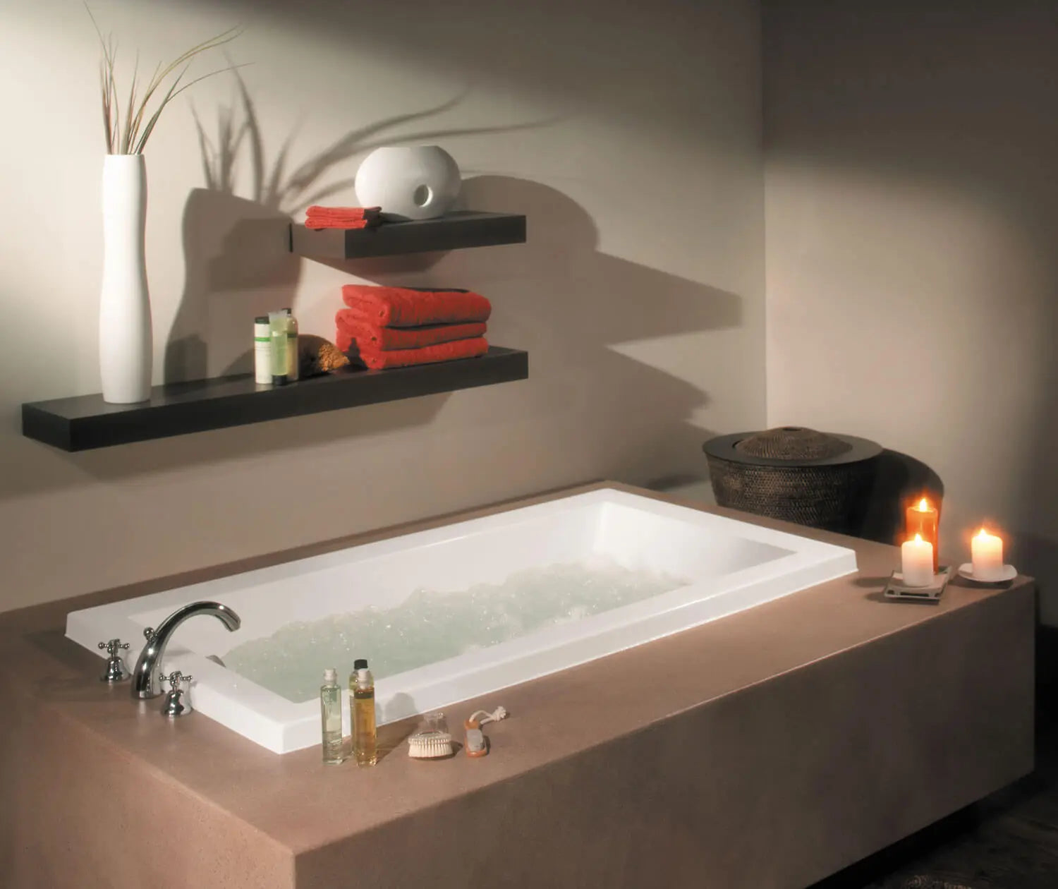 Aiiki 7236 Acrylic Drop-in End Drain Bathtub in White - Plumbing Market