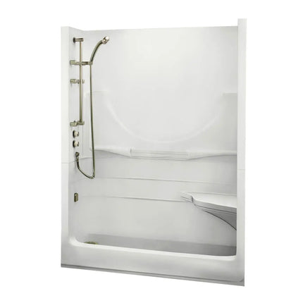 Allegro II 59 x 32 Acrylic Alcove Right-Hand Drain One-Piece Shower in White - Plumbing Market