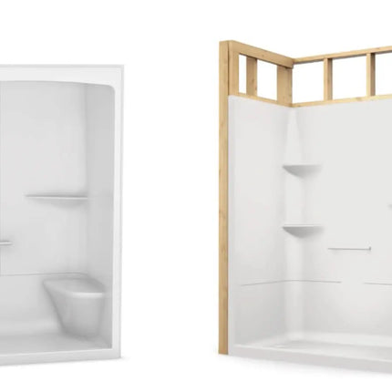 Allia Access TSR-6032 Acrylic Alcove Left-Hand Drain Three-Piece Tub Shower in White - Plumbing Market