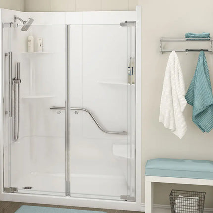 Allia Access TSR-6032 Acrylic Alcove Left-Hand Drain Three-Piece Tub Shower in White - Plumbing Market