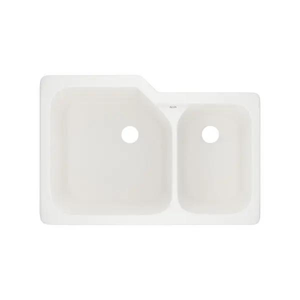 Allia™ 33" Fireclay 2 Bowl Undermount Kitchen Sink - Plumbing Market