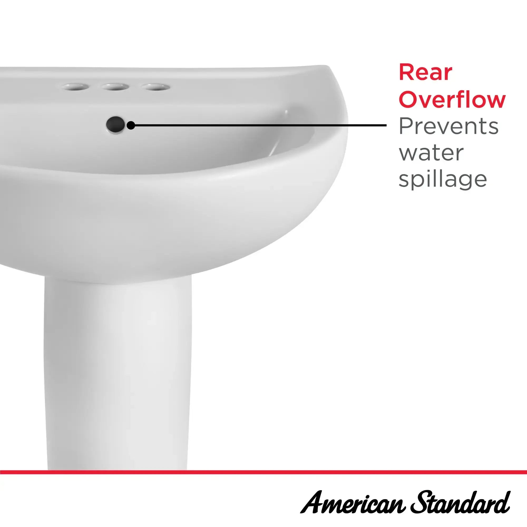 American Standard 24-Inch Evolution 4-Inch Centerset Pedestal Sink Top