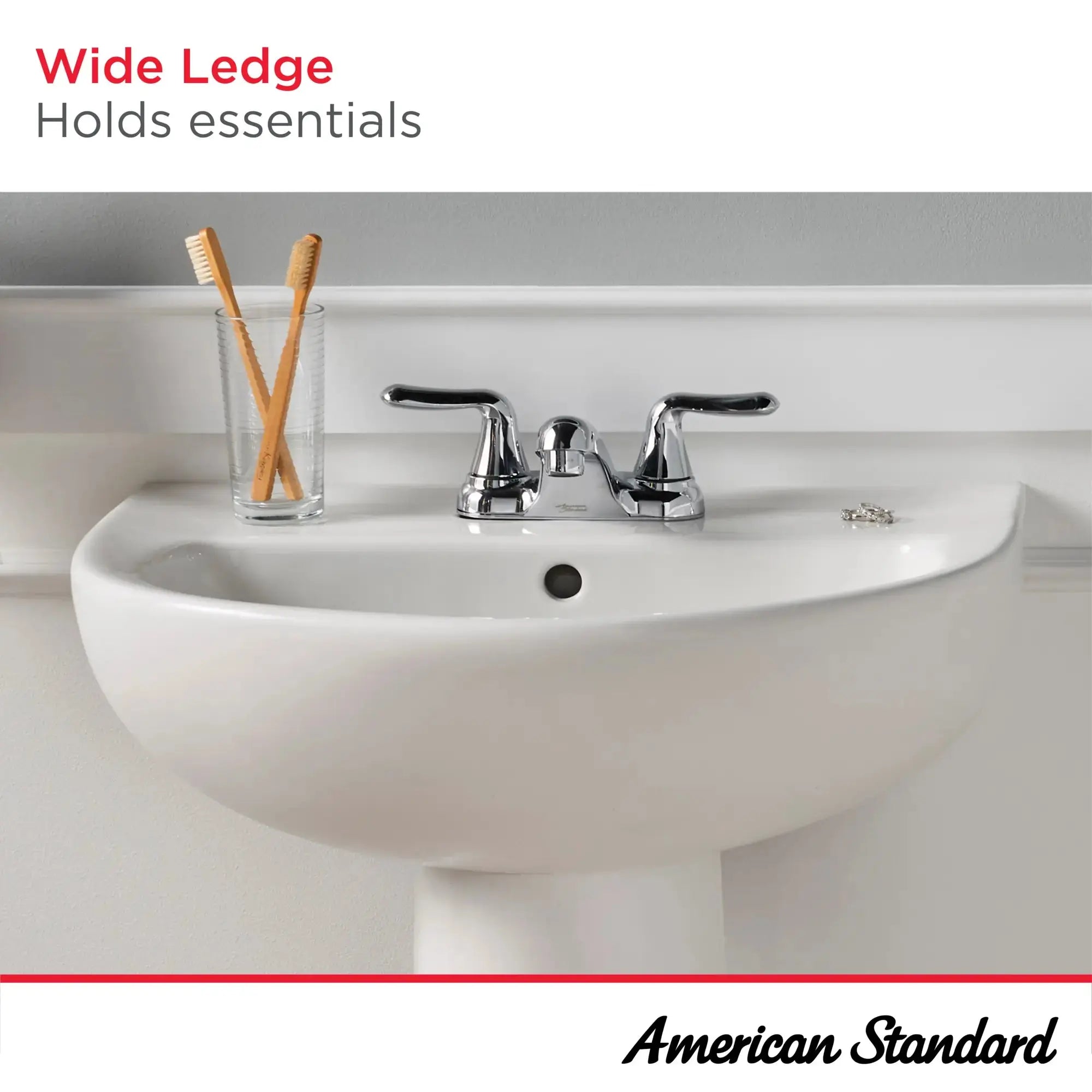 American Standard 24-Inch Evolution 4-Inch Centerset Pedestal Sink Top