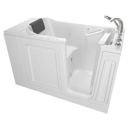 American Standard Acrylic Luxury Series 28 x 48-Inch Walk-in Tub With Combination Air Spa and Whirlpool Systems - Right-Hand Drain With Faucet C2848.119.CRW - Plumbing Market