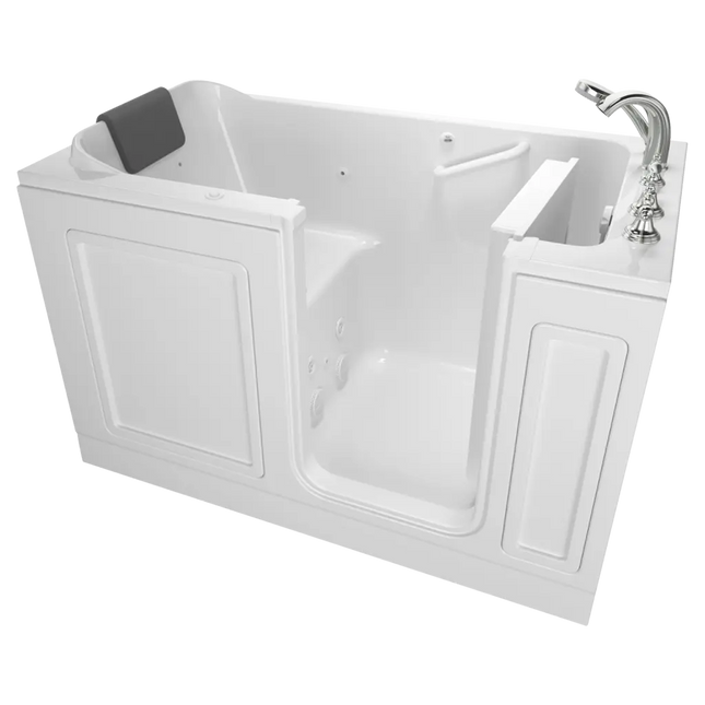 American Standard Acrylic Luxury Series 32 x 60-Inch Walk-in Tub With Whirlpool System - Right-Hand Drain With Faucet C3260.219.WRW - Plumbing Market