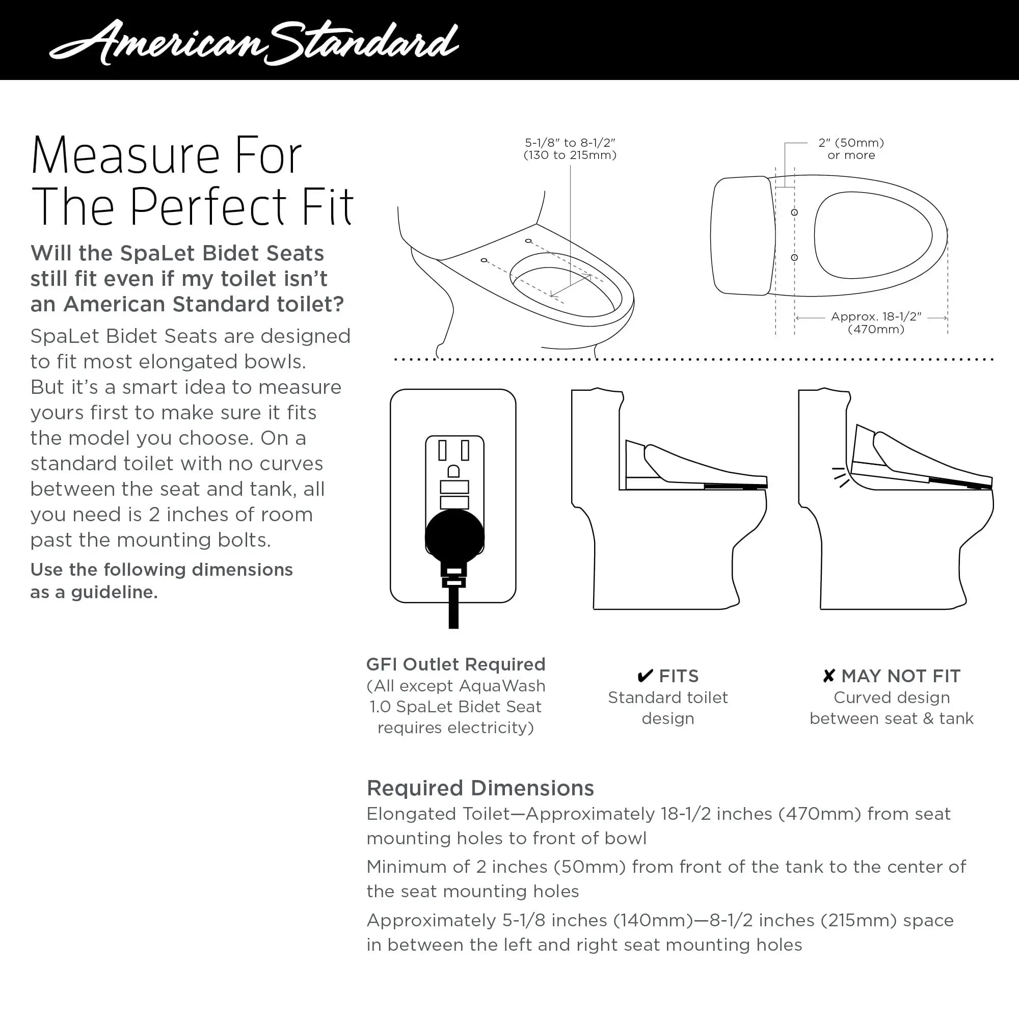 American Standard Advanced Clean 2.0 Electric SpaLet Bidet Seat With Remote Operation - Plumbing Market