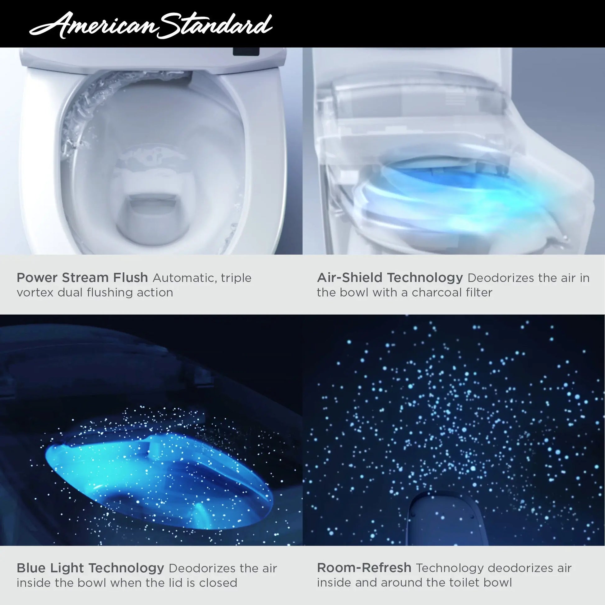 American Standard Advanced Clean Smart Toilet Elongated Auto Open - Plumbing Market