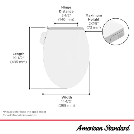 American Standard AquaWash Essentials Non-Electric SpaLet Bidet Seat With Manual Operation - Plumbing Market