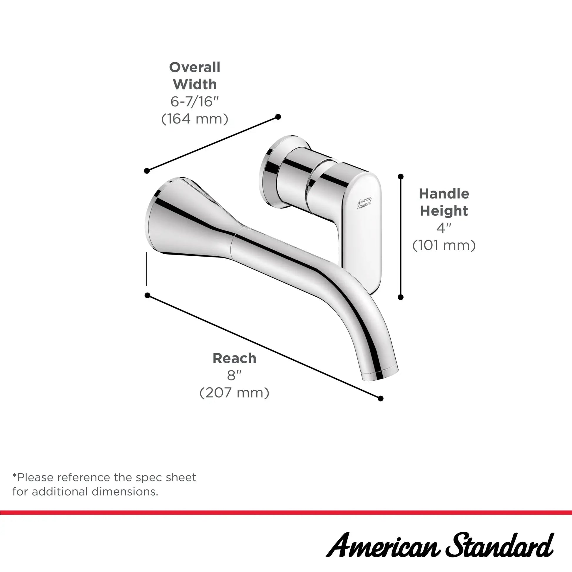 American Standard Aspirations Single Handle Wall-Mount Faucet 1.2 gpm/4.5 L/min With Lever Handle - Plumbing Market