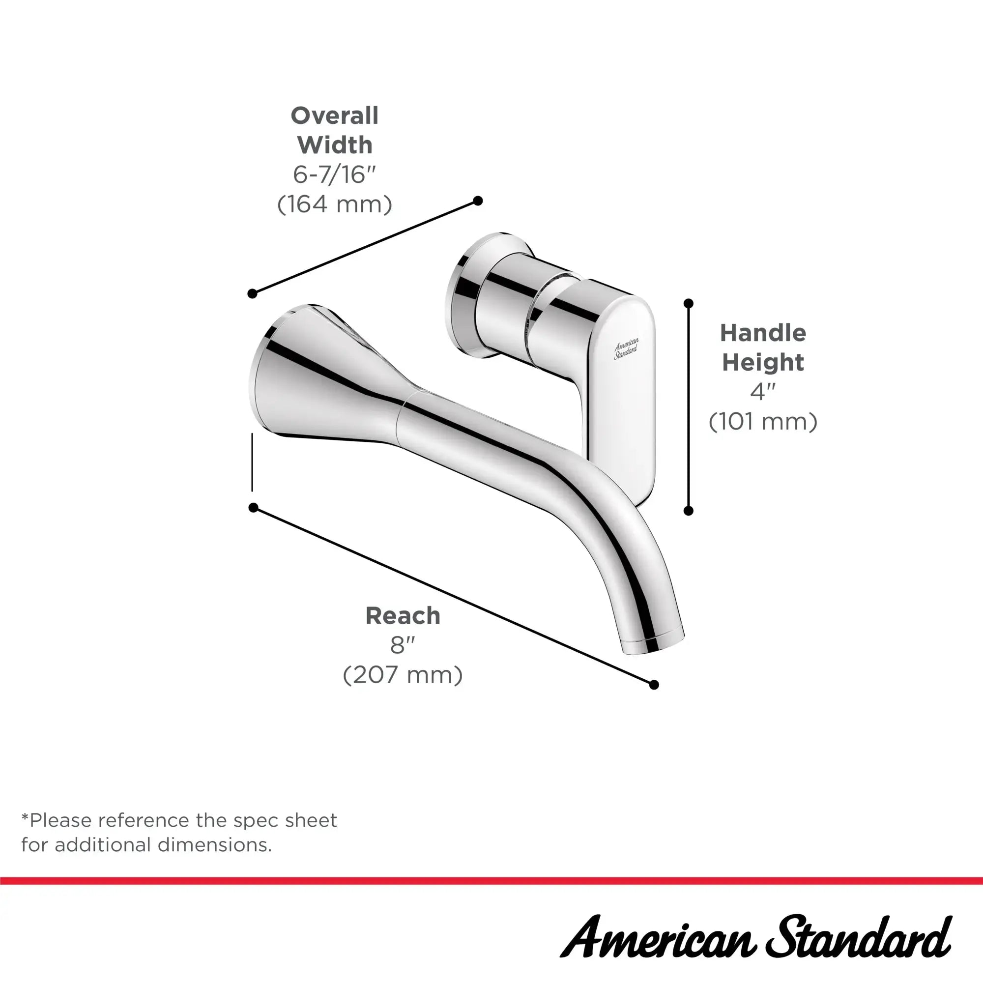 American Standard Aspirations Single Handle Wall-Mount Faucet 1.2 gpm/4.5 L/min With Lever Handle - Plumbing Market