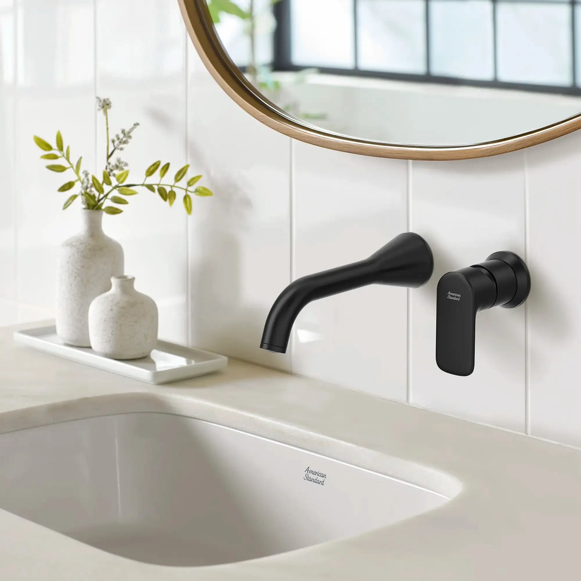 American Standard Aspirations Single Handle Wall-Mount Faucet 1.2 gpm/4.5 L/min With Lever Handle - Plumbing Market