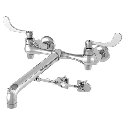 American Standard Bottom Brace Wall-Mount Service Sink Faucet With 12-Inch Spout and Offset Shanks 8345115.002 - Plumbing Market