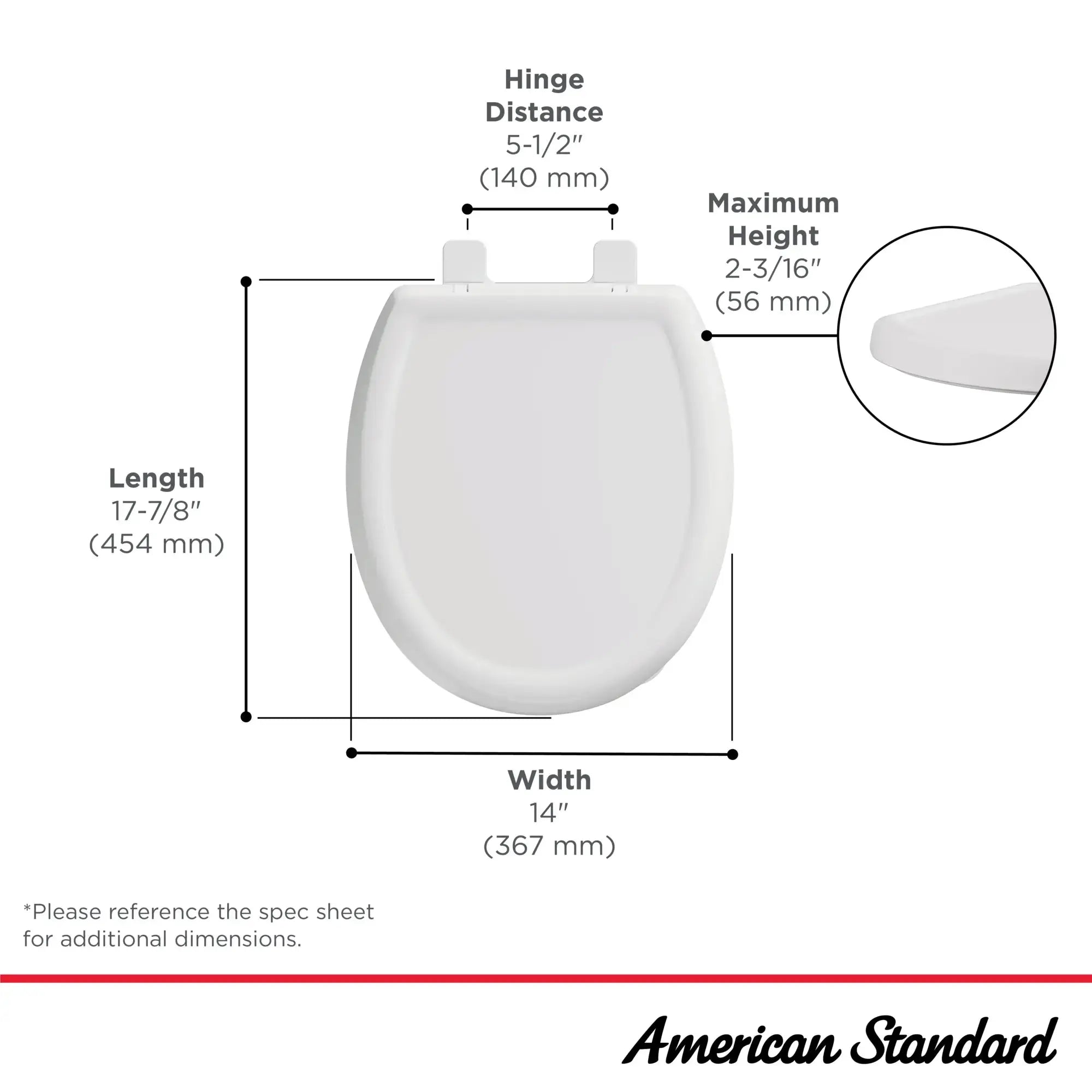 American Standard Cadet 3 Slow-Close Elongated Toilet Seat Bone - Plumbing Market