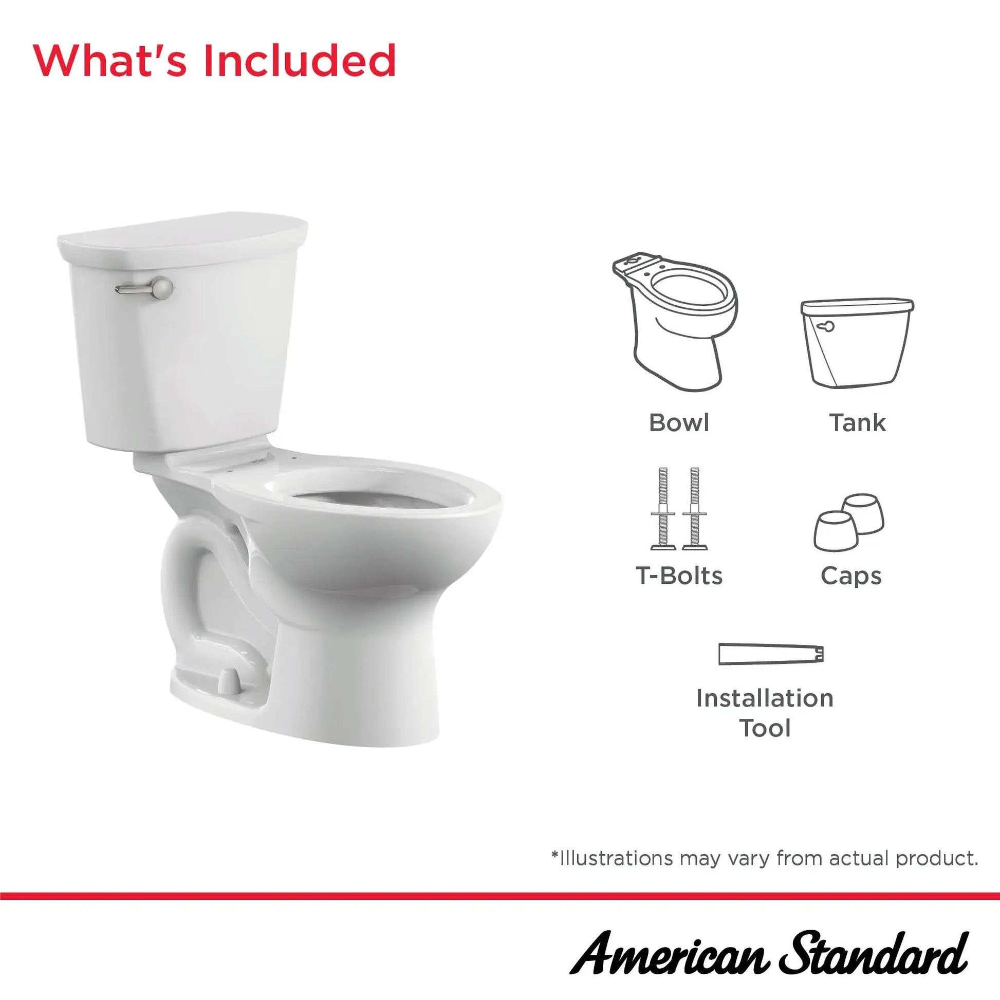 American Standard Cadet PRO 1.28 gpf Elongated Toilet Less Seat - Plumbing Market