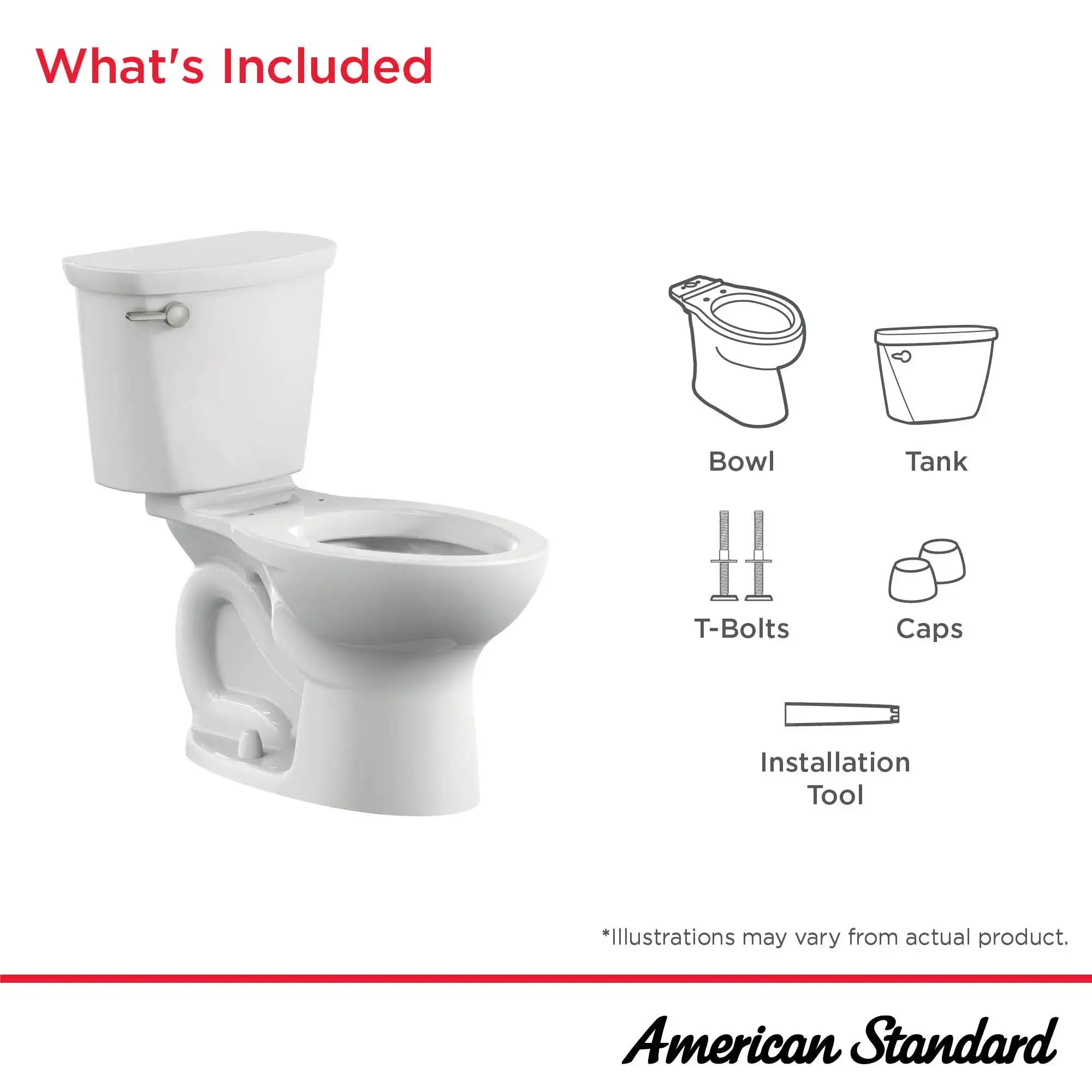 American Standard Cadet PRO 1.28 gpf Elongated Toilet Less Seat - Plumbing Market