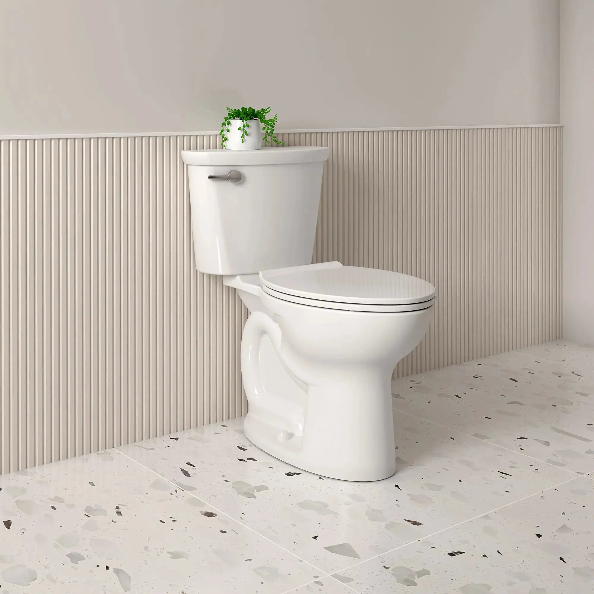 American Standard Cadet PRO Two-Piece 1.6 gpf/6.0 Lpf Compact Chair Height Elongated Toilet Less Seat - Plumbing Market