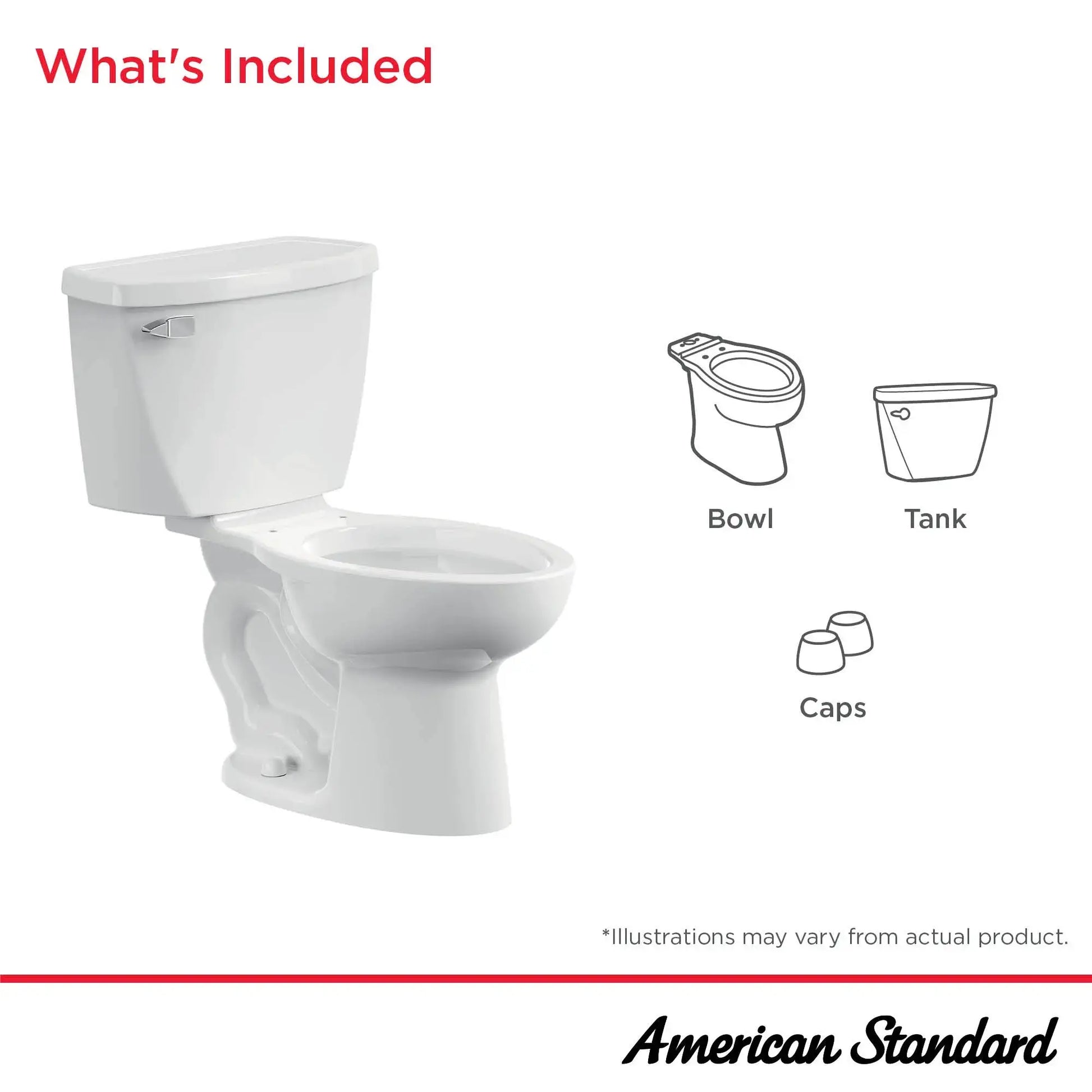 American Standard Cadet Two-Piece Pressure Assist 1.1 gpf/4.2 Lpf Elongated EverClean Toilet Less Seat - Plumbing Market