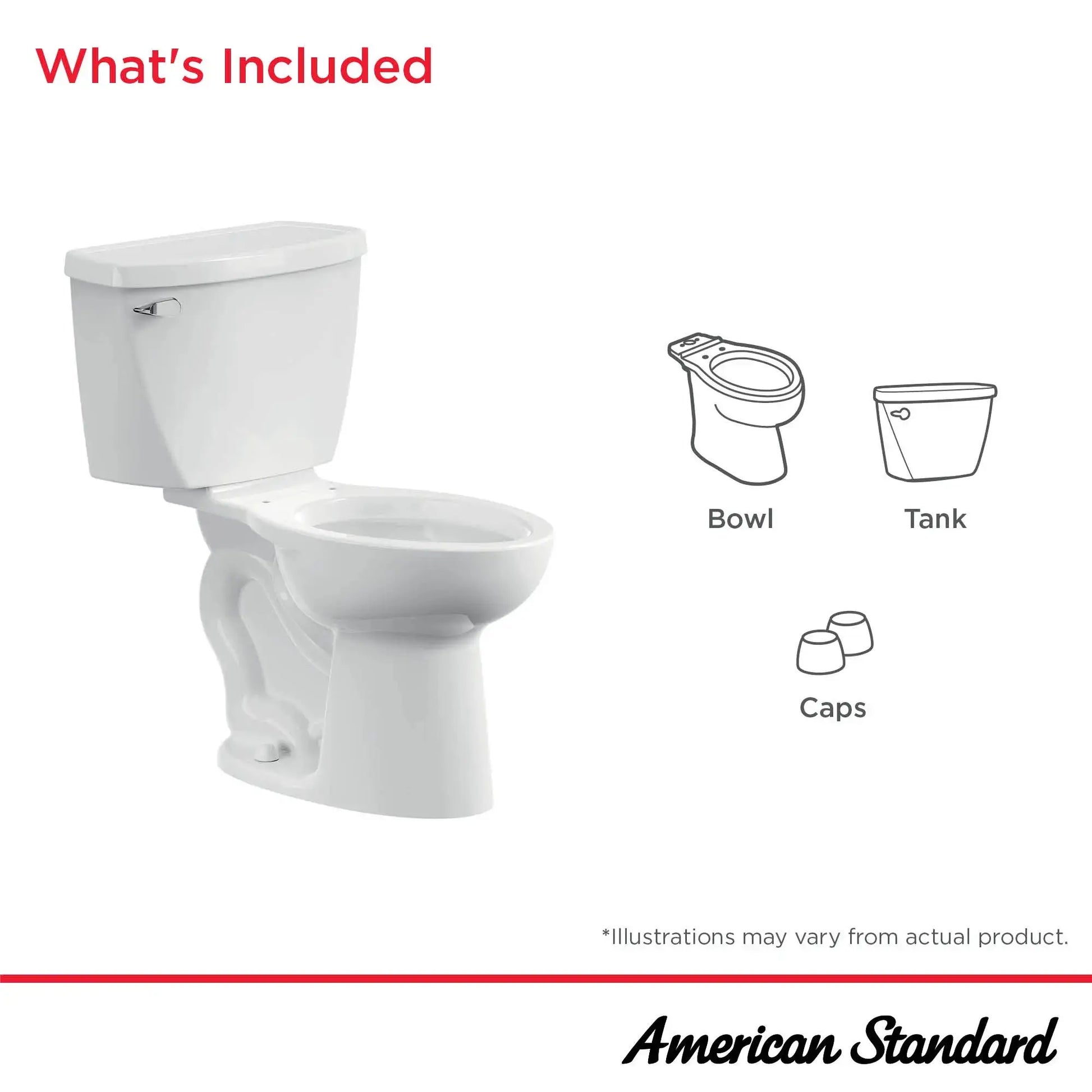 American Standard Cadet Two-Piece Pressure Assist 1.6 gpf/6.0 Lpf Chair Height Elongated EverClean Toilet - Plumbing Market