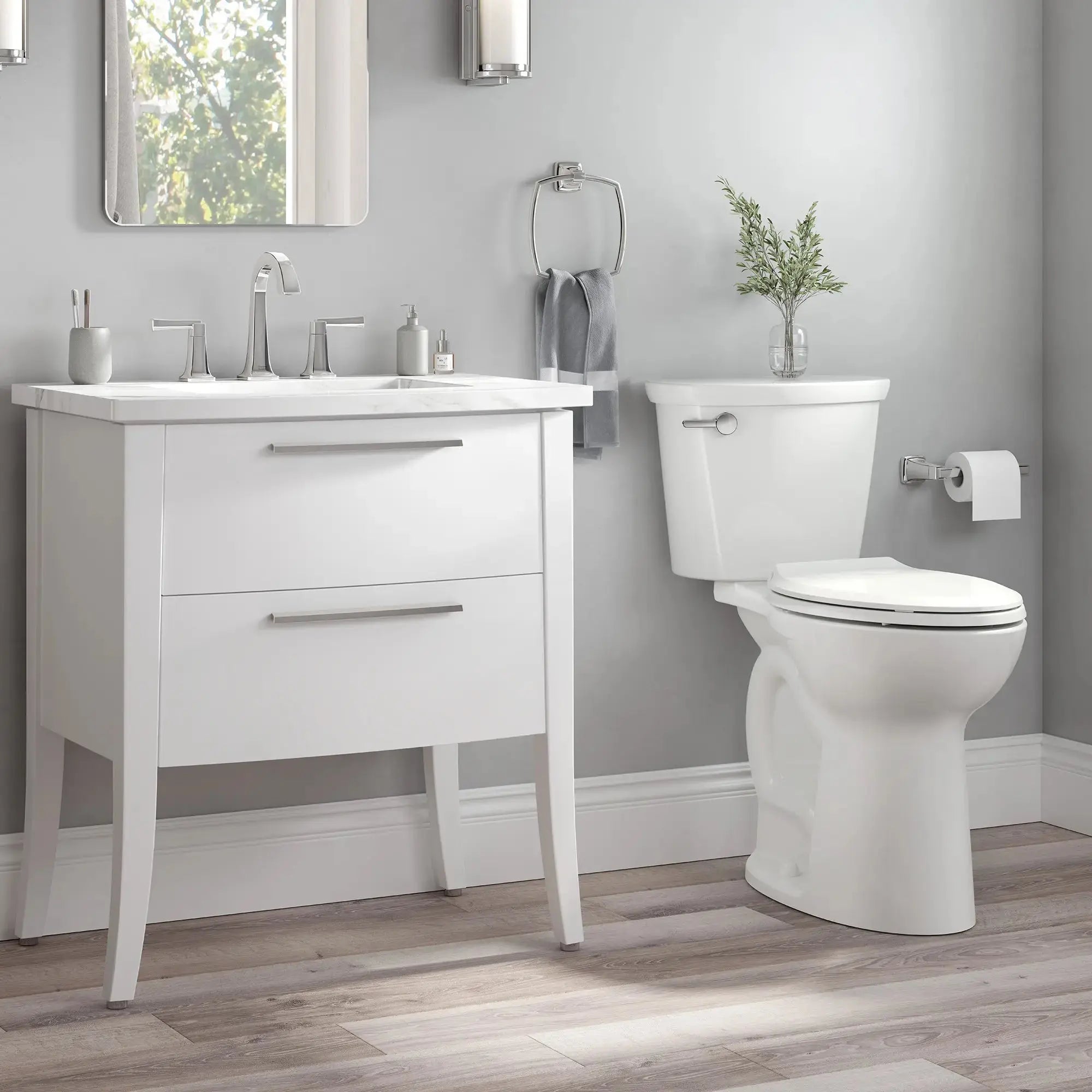American Standard Cadet® PRO Two-Piece 1.28 gpf/4.8 Lpf Extra Tall Height Elongated 10-Inch Rough Toilet Less Seat - Plumbing Market