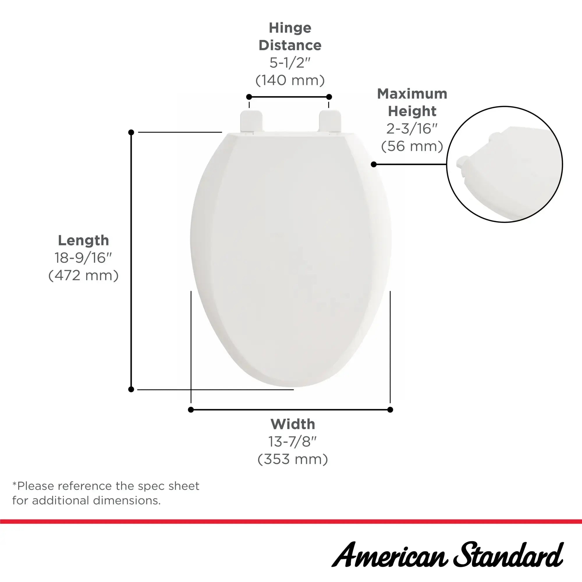 American Standard Cardiff Slow-Close Elongated Toilet Seat White - Plumbing Market