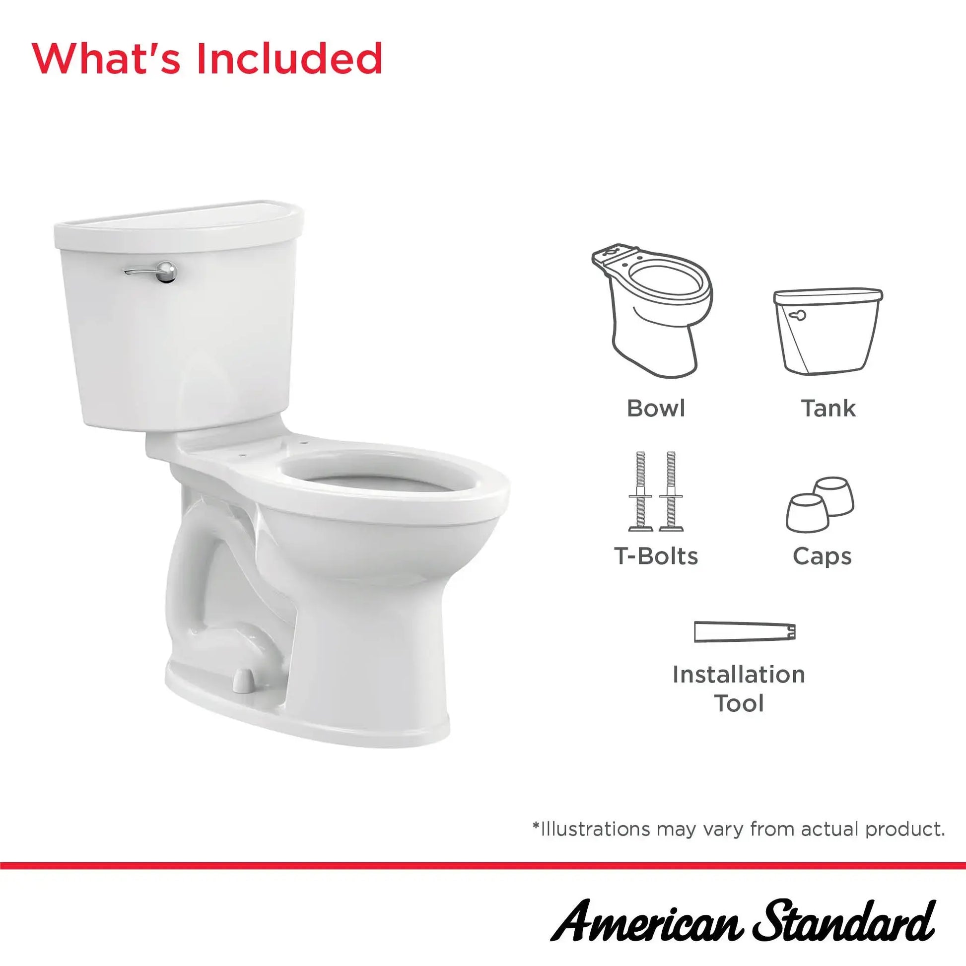 American Standard Champion PRO Two-Piece 1.28 gpf/4.8 Lpf Chair Height Elongated Toilet Less Seat - Plumbing Market