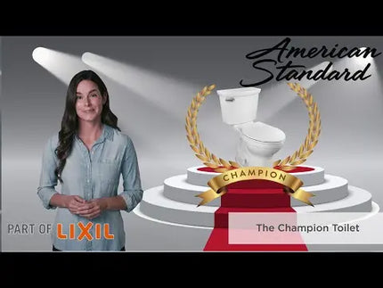 American Standard Champion PRO Two-Piece 1.28 gpf/4.8 Lpf Chair Height Round Front Right Hand Trip Lever Toilet less Seat 211BA105.020 - Plumbing Market