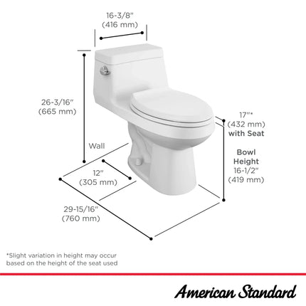 American Standard Colony 1.28 Elongated Toilet With Seat - Plumbing Market