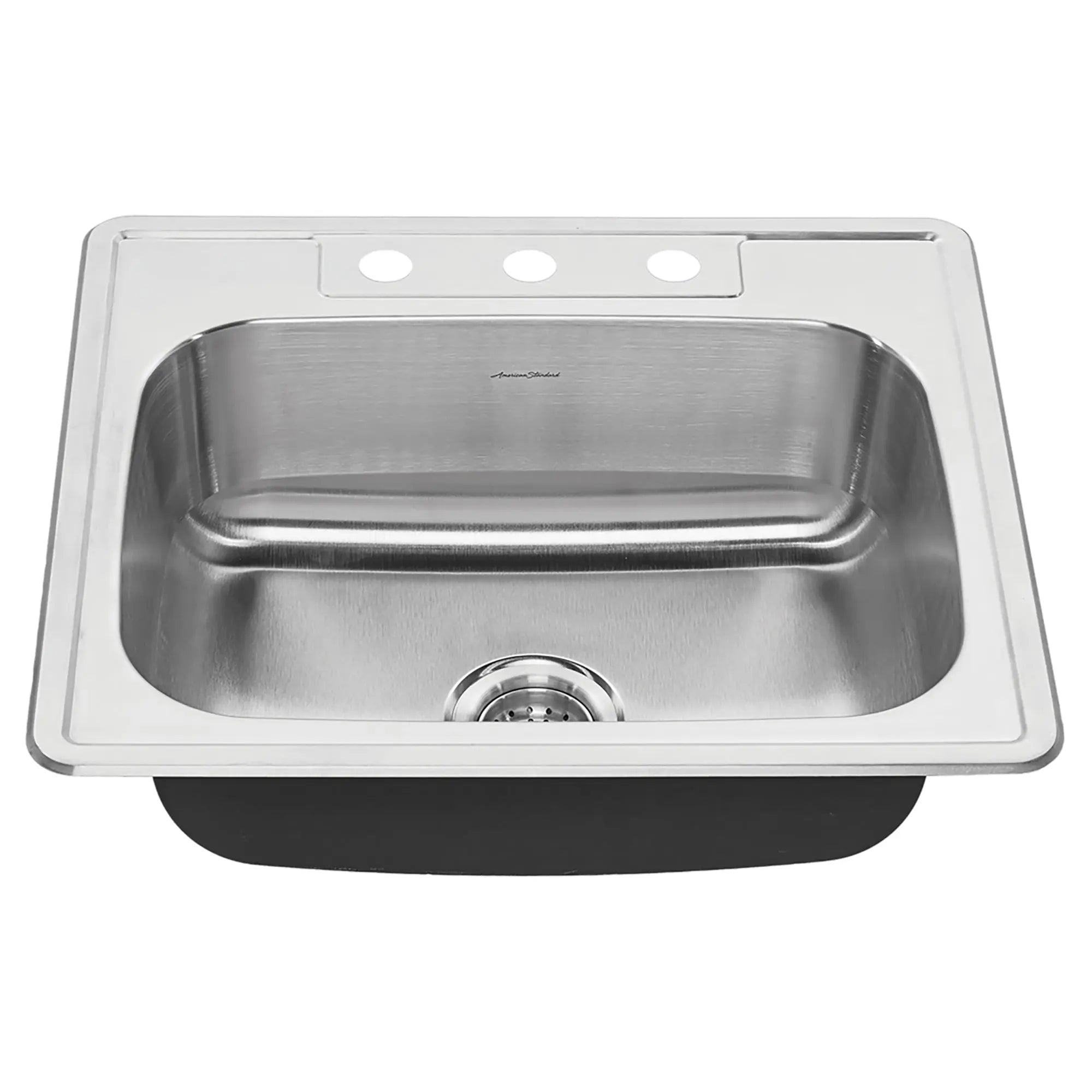 American Standard Colony 25 x 22-Inch Stainless Steel 3-Hole Top Mount Single-Bowl ADA Kitchen Sink 22SB.6252283S.075 - Plumbing Market