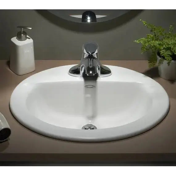American Standard Colony 4-inch Centerset Oval Drop in Bathroom Sink - Plumbing Market