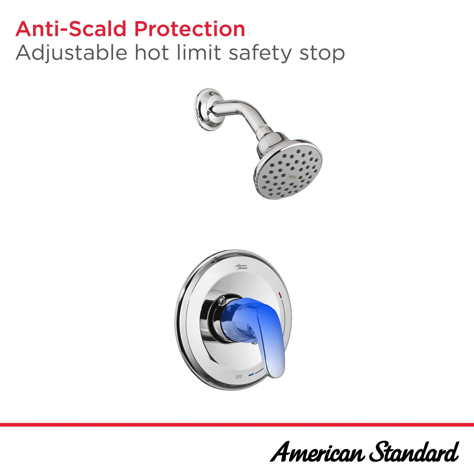 American Standard Colony PRO 1.75 gpm/6.6 L/min Shower Trim Kit With Water-Saving Showerhead, Double Ceramic Pressure Balance Cartridge With Lever Handle TU075507.295 - Plumbing Market