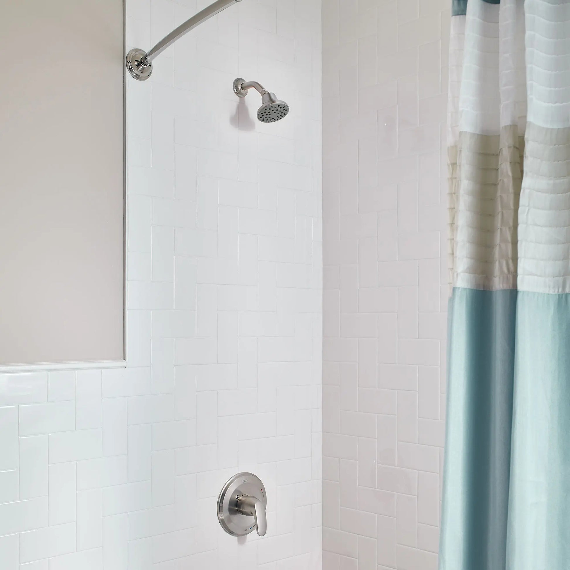 American Standard Colony PRO 1.75 gpm/6.6 L/min Shower Trim Kit With Water-Saving Showerhead, Double Ceramic Pressure Balance Cartridge With Lever Handle TU075507.295 - Plumbing Market