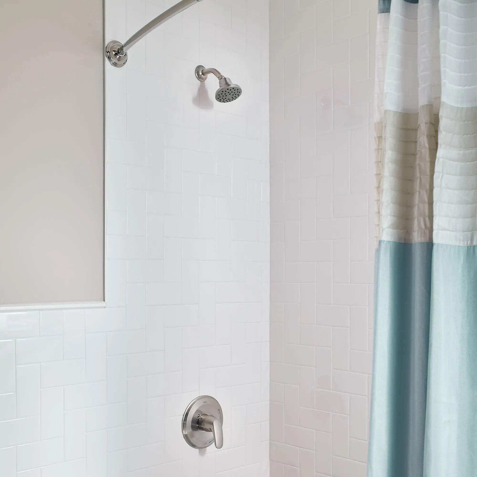 American Standard Colony PRO 1.75 gpm/6.6 L/min Shower Trim Kit With Water-Saving Showerhead, Double Ceramic Pressure Balance Cartridge With Lever Handle TU075507.295 - Plumbing Market