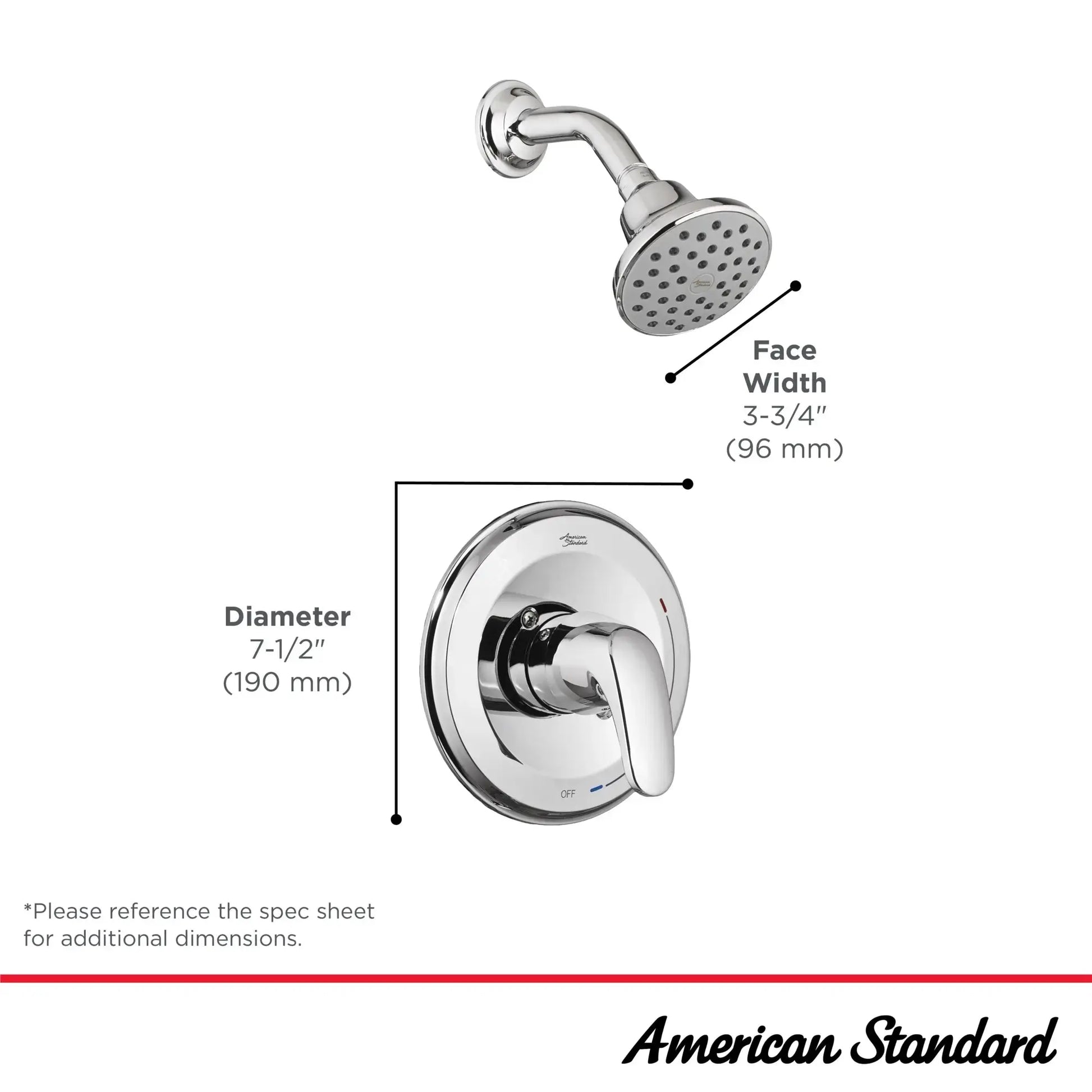 American Standard Colony PRO 1.75 gpm Shower Trim Kit With Showerhead - Plumbing Market