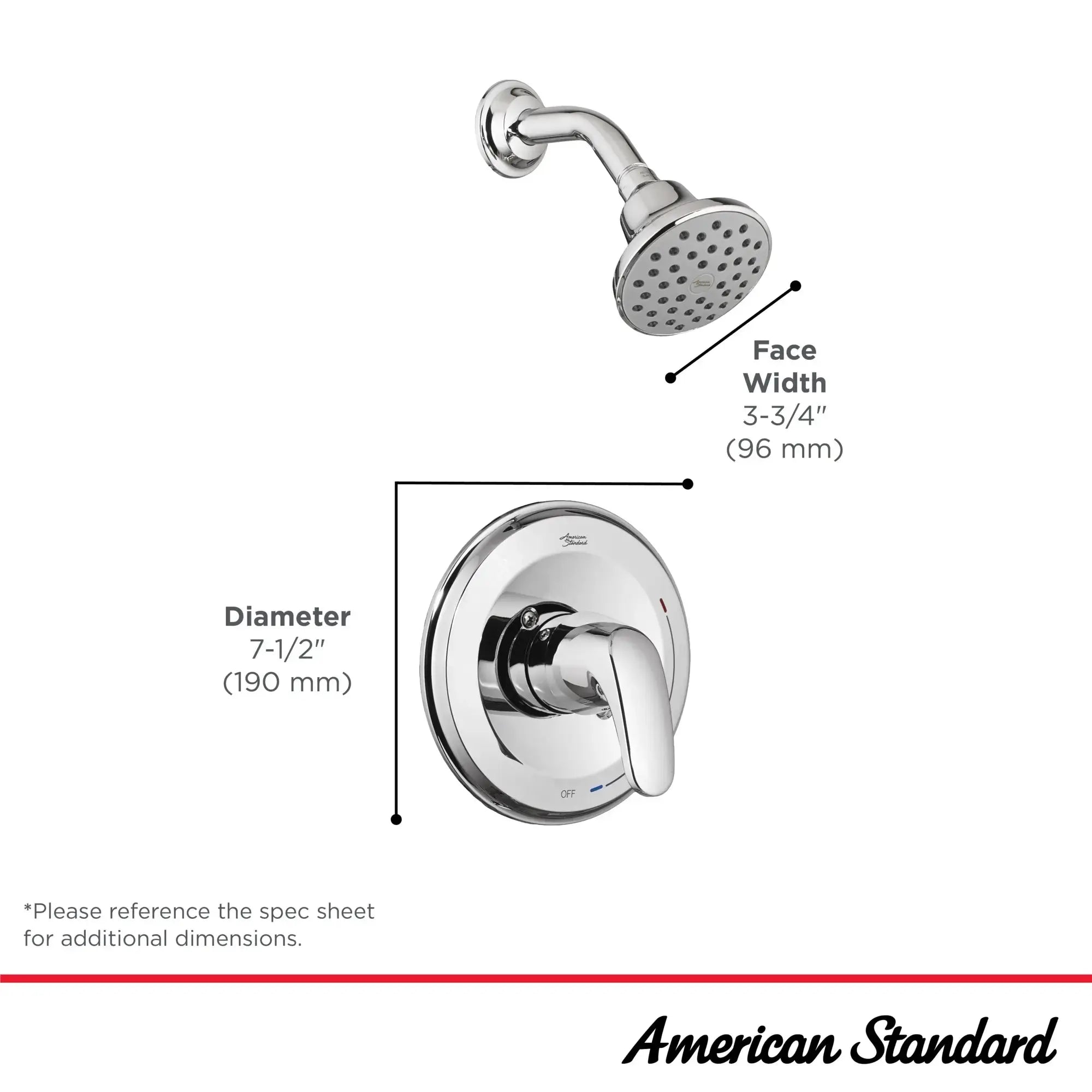 American Standard Colony PRO 1.75 gpm Shower Trim Kit With Showerhead - Plumbing Market