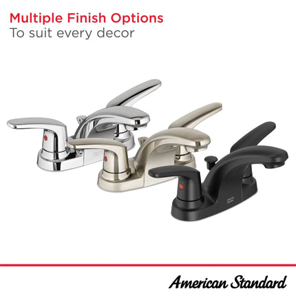 American Standard Colony PRO 4-Inch Centerset 2-Handle Bathroom Faucet 1.2 gpm/4.5 Lpm With Lever Handles 7075202.295 - Plumbing Market