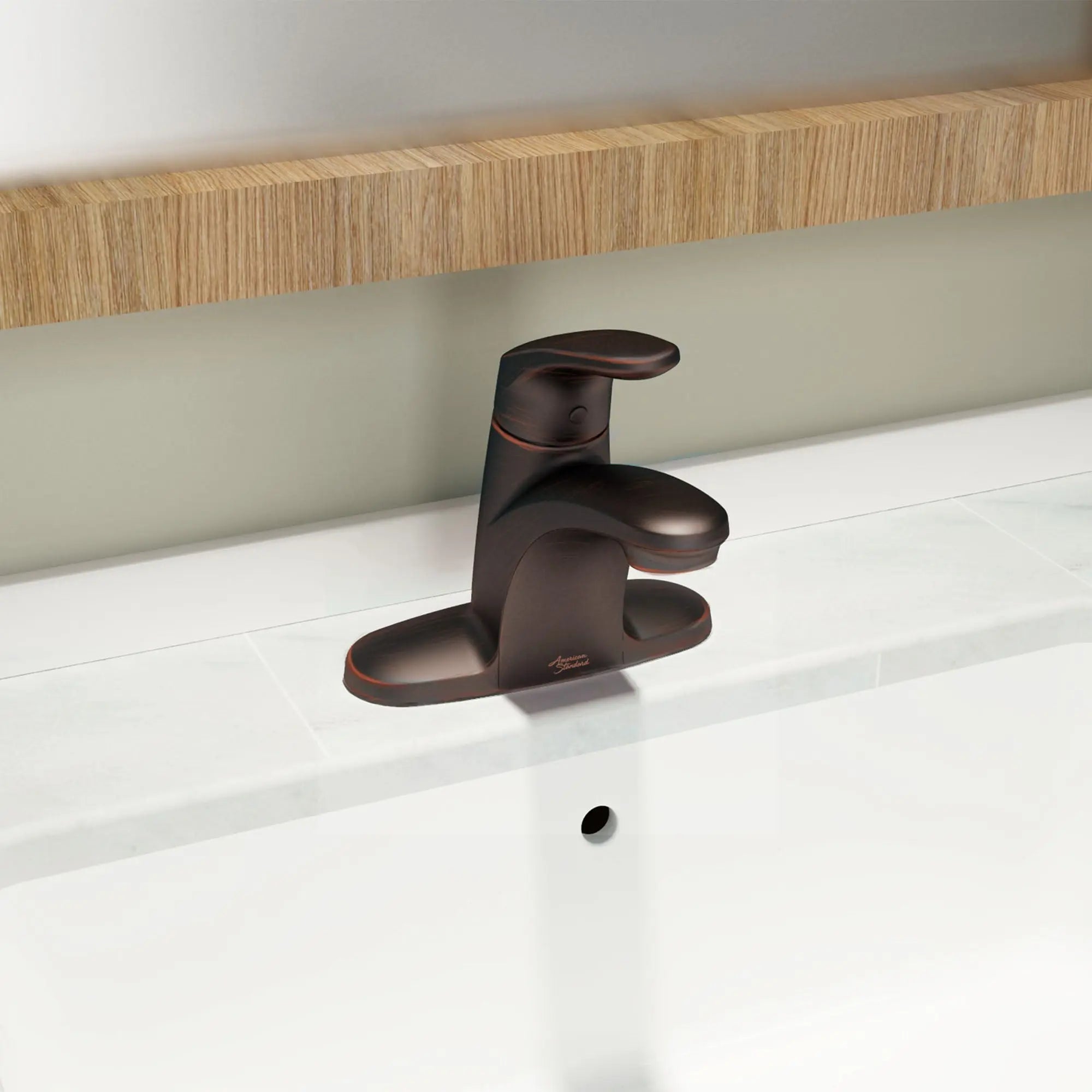 American Standard Colony PRO 4-Inch Centerset Single-Handle Bathroom Faucet 1.2 gpm/4.5 Lpm Less Drain With Lever Handle 7075005.278 - Plumbing Market