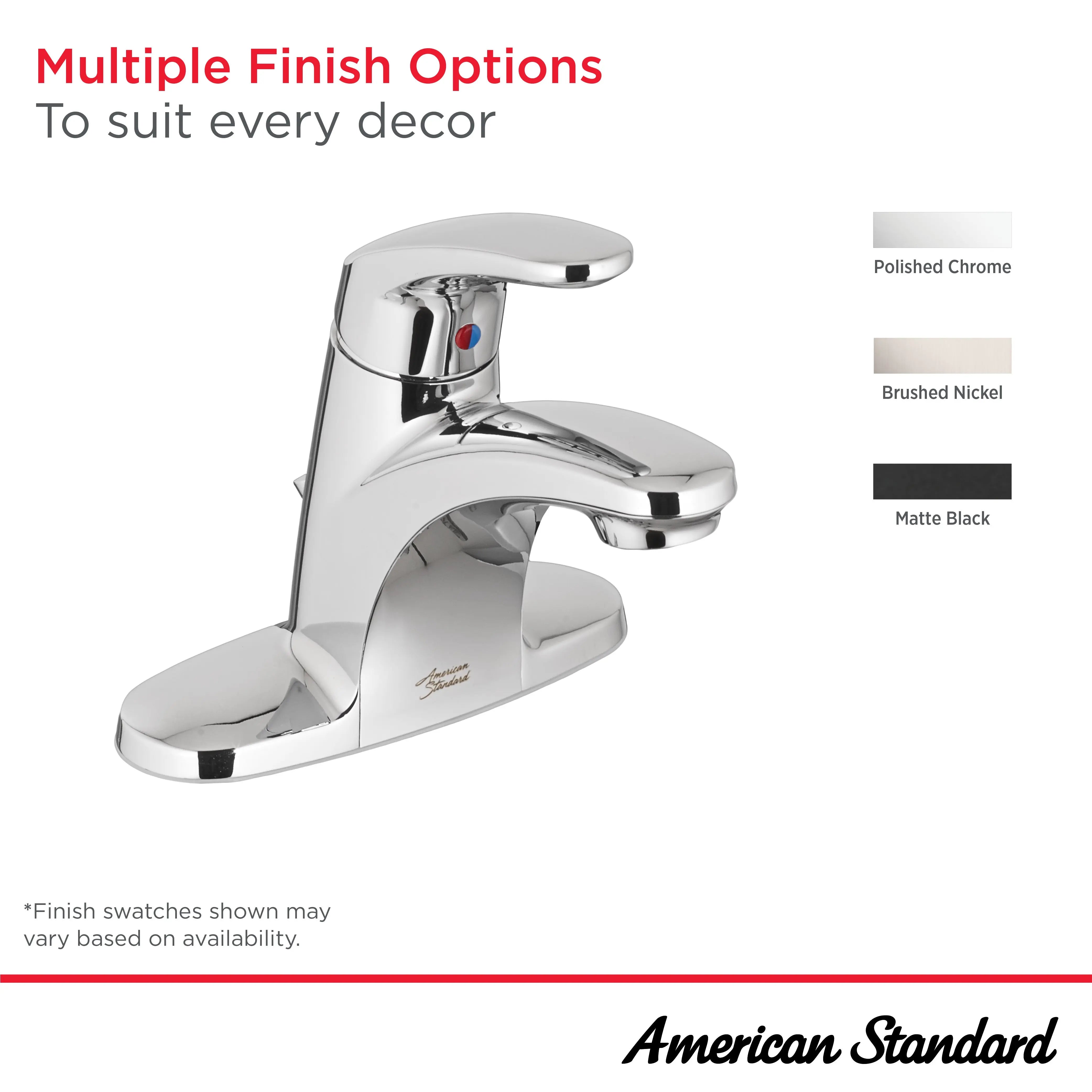 American Standard Colony PRO 4-Inch Centerset Single-Handle Bathroom Faucet 1.2 gpm/4.5 Lpm Less Drain With Lever Handle 7075005.295 - Plumbing Market