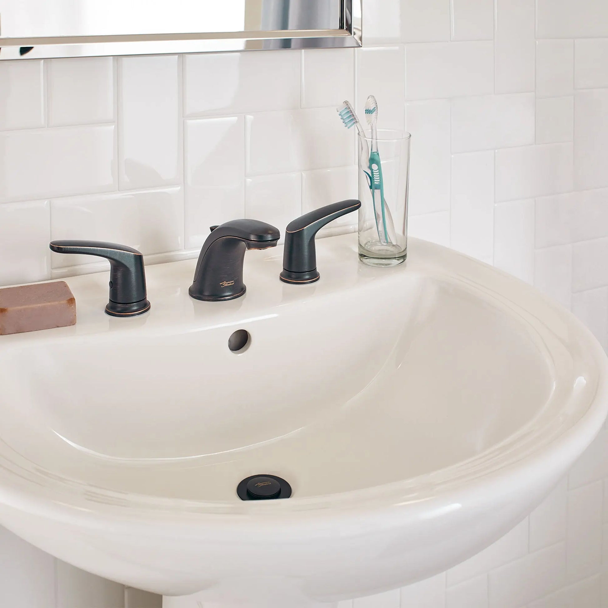 American Standard Colony PRO 8-Inch Widespread 2-Handle Bathroom Faucet 1.2 gpm/4.5 L/min With Lever Handles 7075800.278 - Plumbing Market