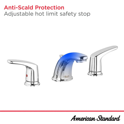 American Standard Colony PRO 8-Inch Widespread 2-Handle Bathroom Faucet 1.2 gpm/4.5 L/min With Lever Handles 7075800.278 - Plumbing Market