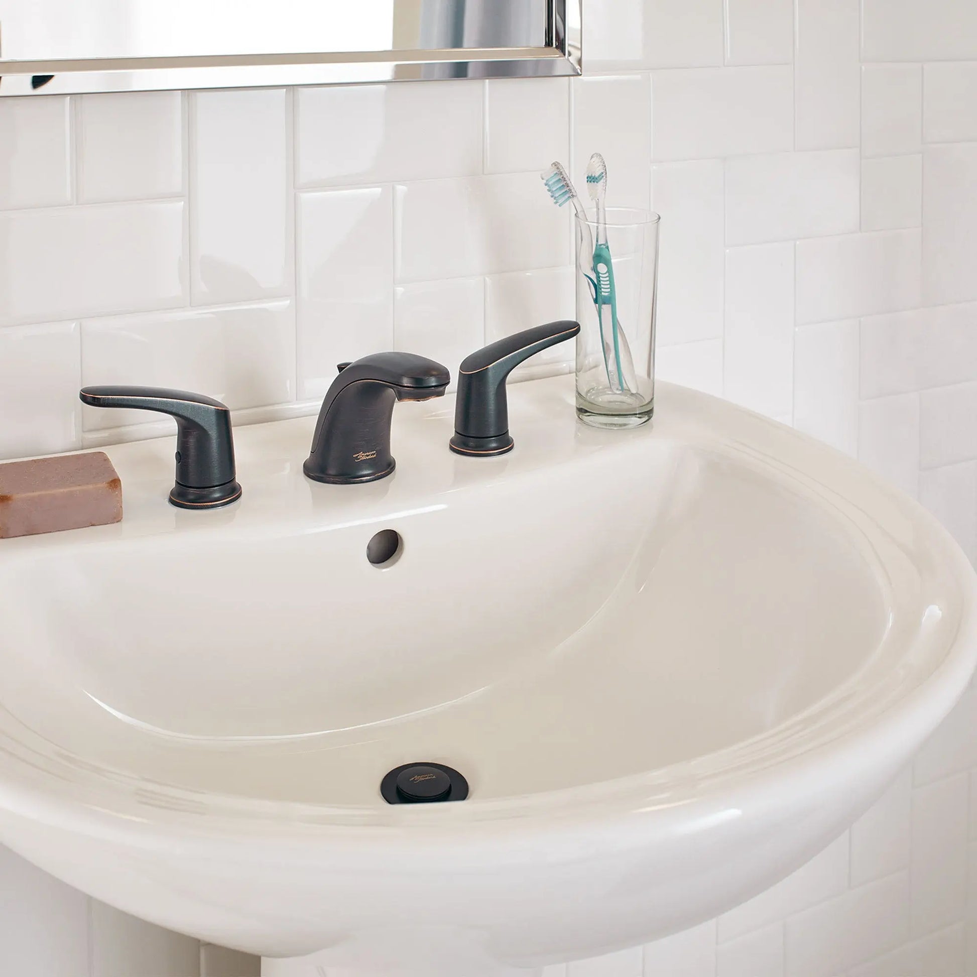 American Standard Colony PRO 8-Inch Widespread 2-Handle Bathroom Faucet 1.2 gpm/4.5 L/min With Lever Handles 7075802.278 - Plumbing Market