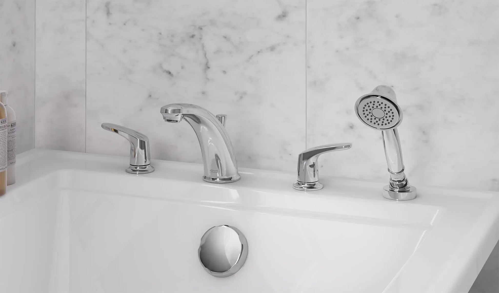 American Standard Colony PRO Bathtub Faucet Trim With Lever Handles and Personal Shower for Flash Rough-In Valve T075921.002 - Plumbing Market