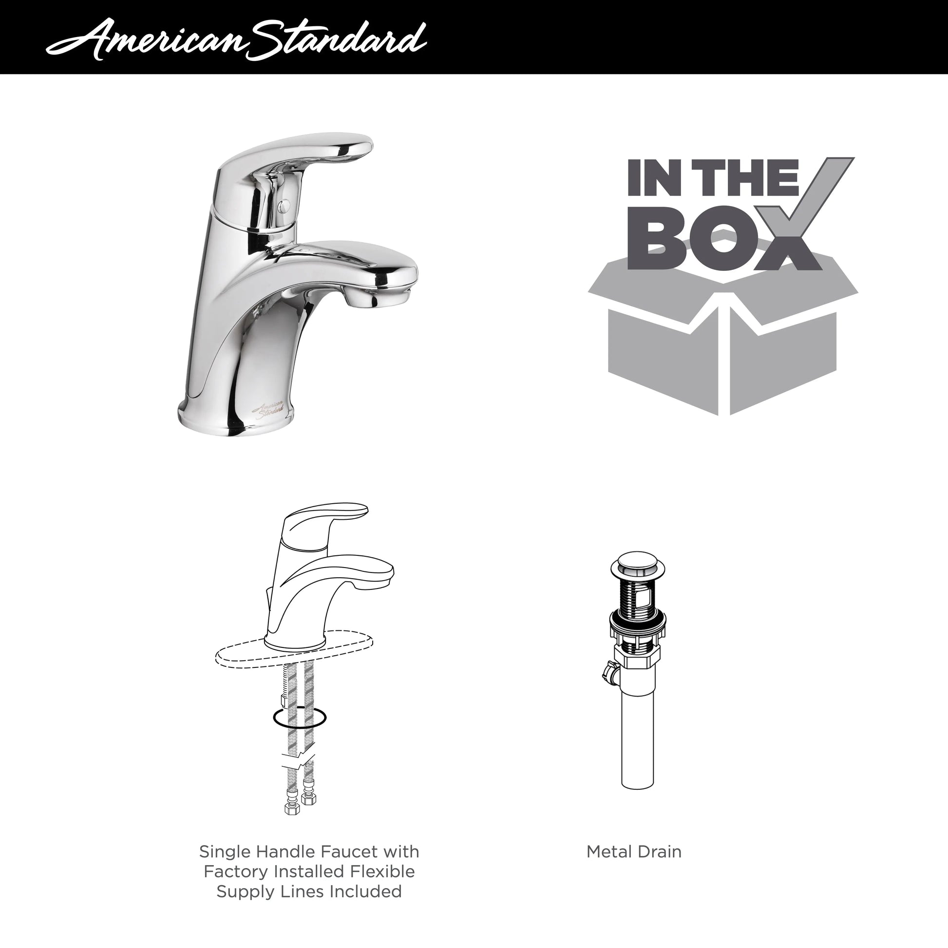 American Standard Colony PRO Single Handle Bathroom Faucet 1.2 gpm - Plumbing Market