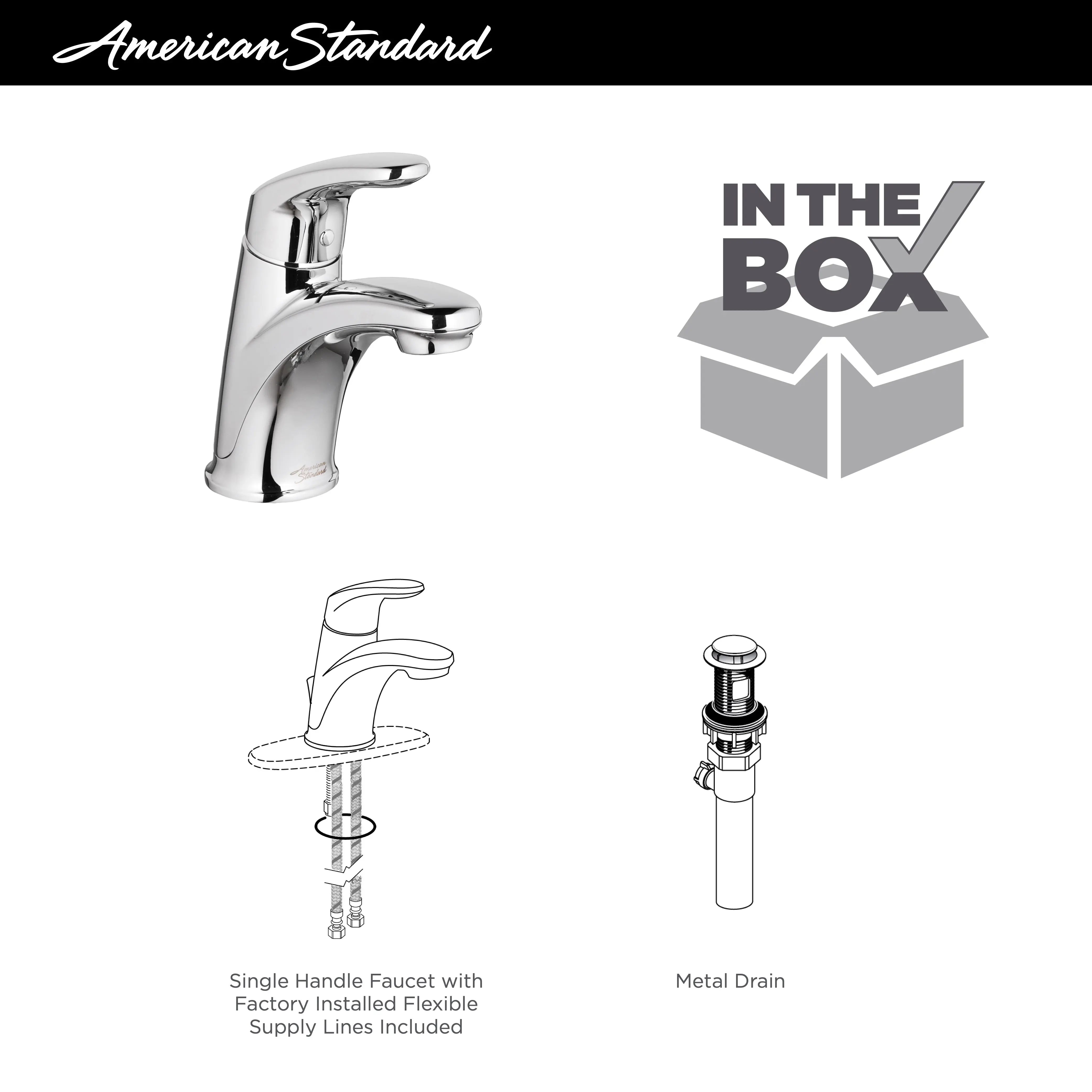 American Standard Colony PRO Single Handle Bathroom Faucet 1.2 gpm - Plumbing Market