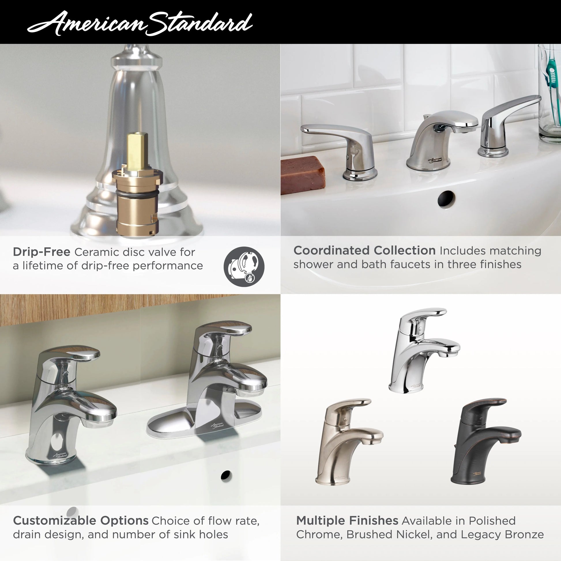 American Standard Colony PRO Single Handle Bathroom Faucet 1.2 gpm - Plumbing Market