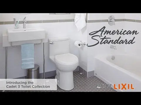 American Standard Compact Cadet 3 One-Piece 1.28 gpf/4.8 Lpf Chair Height Elongated Toilet With Seat Linen - Plumbing Market